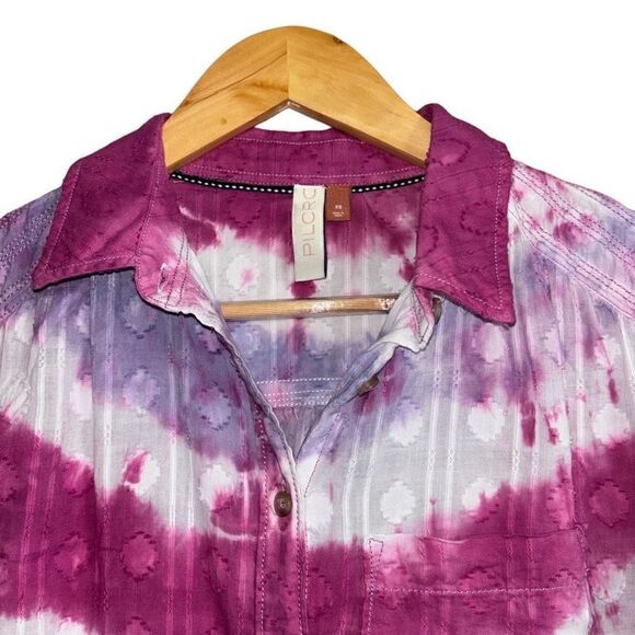 Pilcro Janesse Tie-Dye Buttondown Anthropologie - Picture 5 of 15